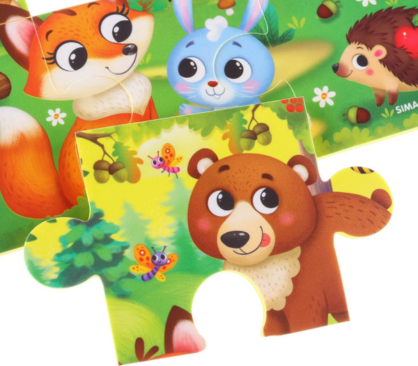 Изображение товара Пазл Крошка Я Лесные зверята / 5057879 (6эл)