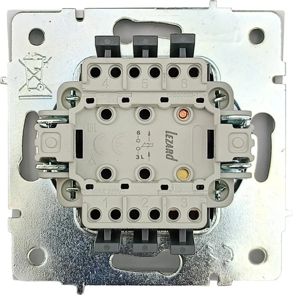 Изображение товара Кнопка звонка Lezard Zima 704-0288-103QC (белый)