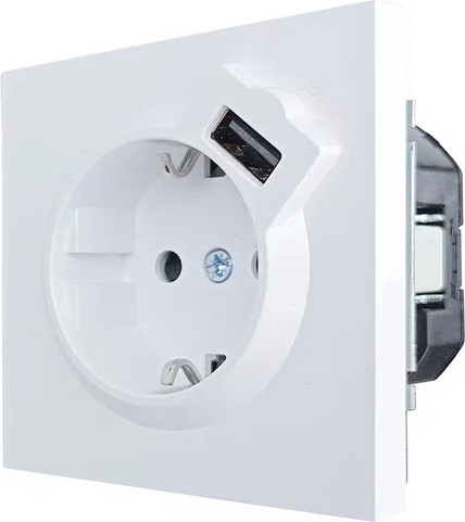 Изображение товара Розетка Lezard Zima 704-0288-181 (белый)