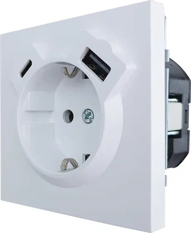 Изображение товара Розетка Lezard Zima 704-0288-181TC (белый)