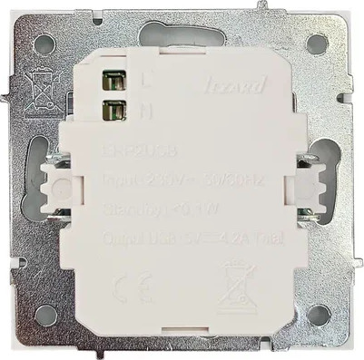 Изображение товара Розетка Lezard Zima 704-0288-192 (белый)