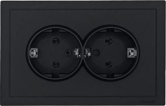 Изображение товара Розетка Lezard Zima 704-4200-127BQC (черный бархат)