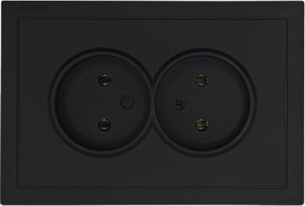 Изображение товара Розетка Lezard Zima 704-4200-128BQC (черный бархат)