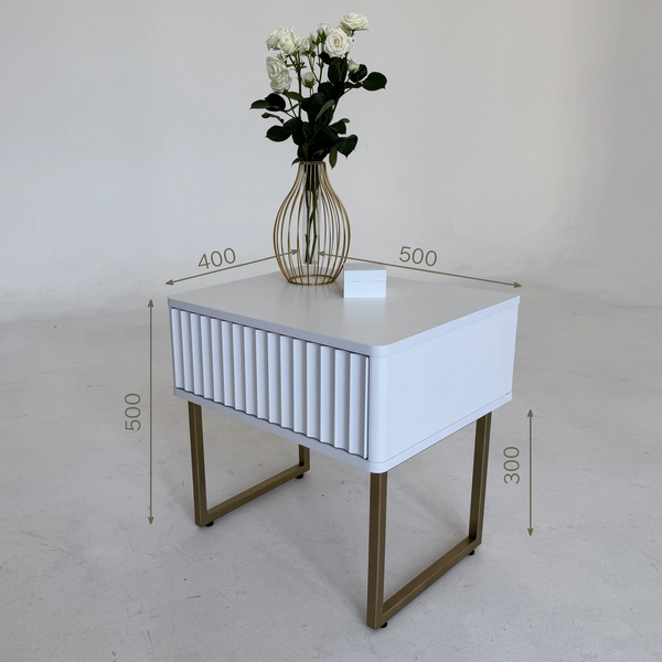 Изображение товара Консольный столик Shtabe Royal 5001 Эко (белый/золото)