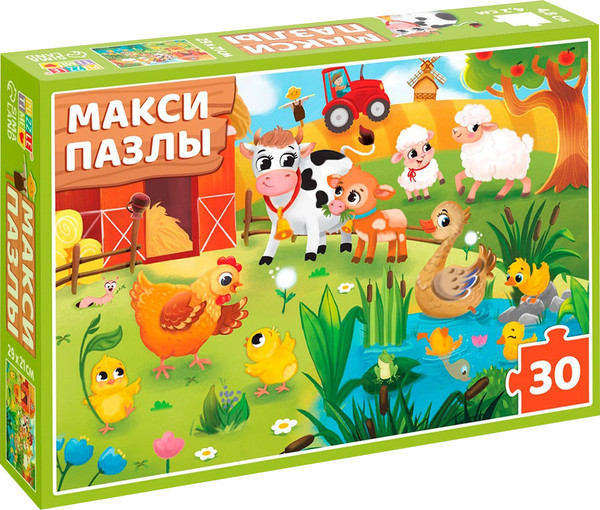 Изображение товара Развивающая игра Puzzle Time Макси-пазлы. Наша ферма / 10372359 (30эл)