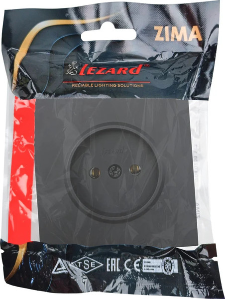 Изображение товара Розетка Lezard Zima 704-4288-121BQC (черный бархат)