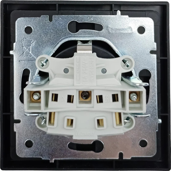 Изображение товара Розетка Lezard Zima 704-4288-124BQC (черный бархат)