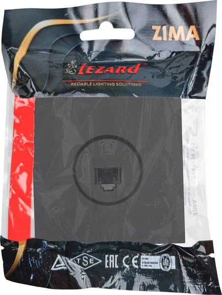 Изображение товара Розетка Lezard Zima 704-4288-137 (черный бархат)