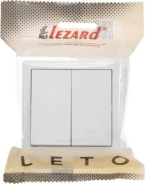 Изображение товара Выключатель Lezard Leto 752-0200-101 (белый)