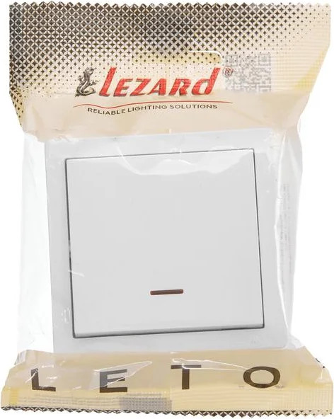 Изображение товара Выключатель Lezard Leto 752-0200-111 (белый)