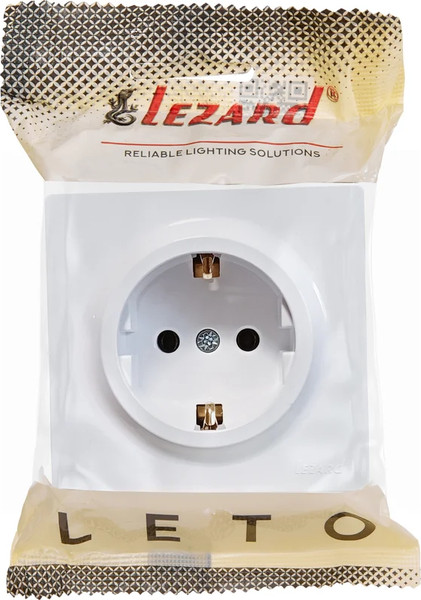 Изображение товара Розетка Lezard Leto 752-0200-122B (белый)