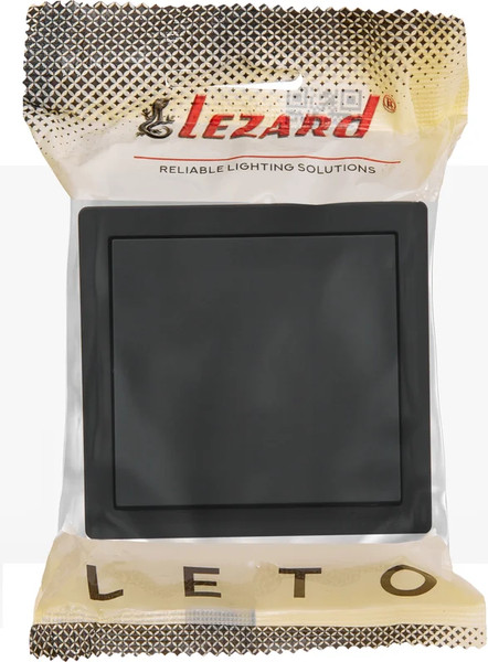 Изображение товара Выключатель Lezard Leto 752-4200-100 (черный бархат)