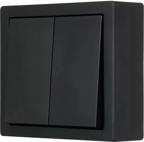 Изображение товара Выключатель Lezard Leto 752-4200-101 (черный бархат)