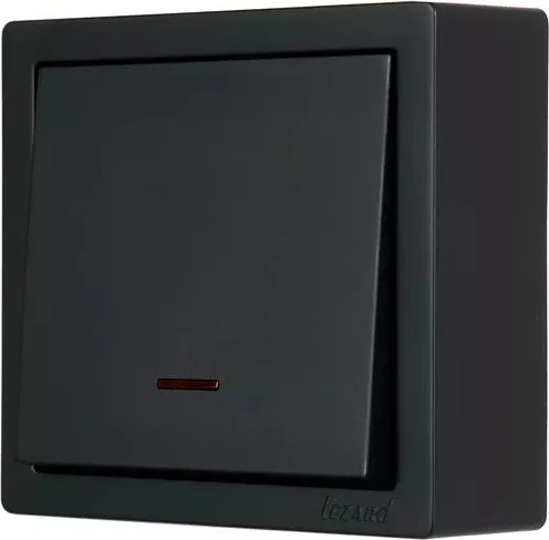 Изображение товара Выключатель Lezard Leto 752-4200-111 (черный бархат)