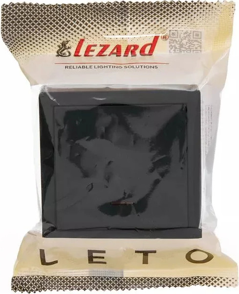 Изображение товара Выключатель Lezard Leto 752-4200-111 (черный бархат)