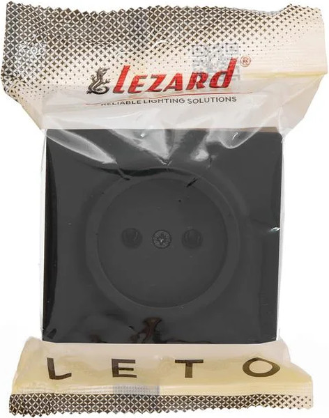 Изображение товара Розетка Lezard Leto 752-4200-121B (черный бархат)