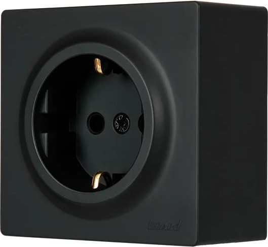 Изображение товара Розетка Lezard Leto 752-4200-122B (черный бархат)