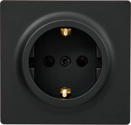Изображение товара Розетка Lezard Leto 752-4200-122B (черный бархат)