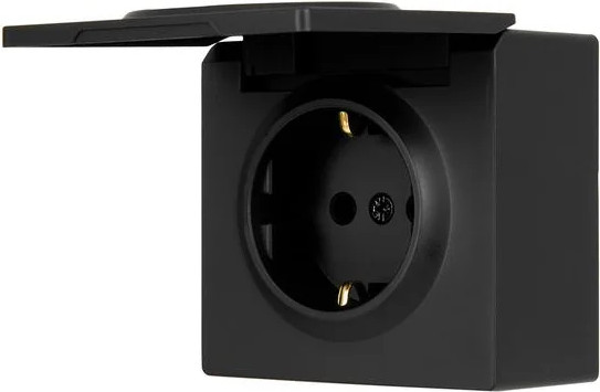 Изображение товара Розетка Lezard Leto 752-4200-123B (черный бархат)