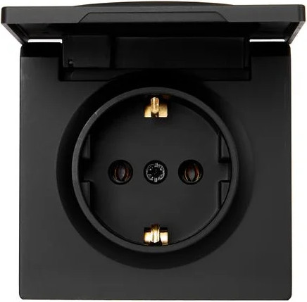 Изображение товара Розетка Lezard Leto 752-4200-123B (черный бархат)