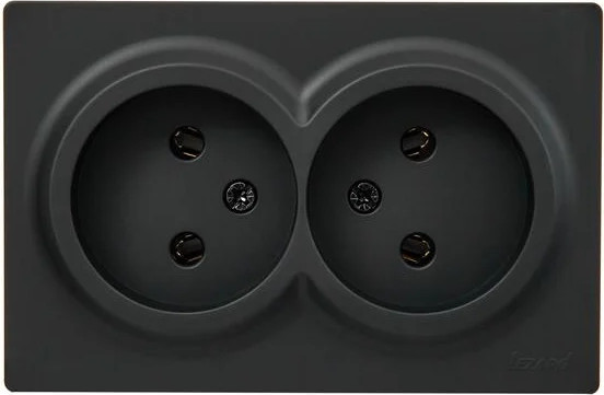 Изображение товара Розетка Lezard Leto 752-4200-128B (черный бархат)