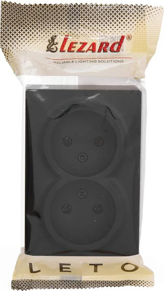 Изображение товара Розетка Lezard Leto 752-4200-128B (черный бархат)