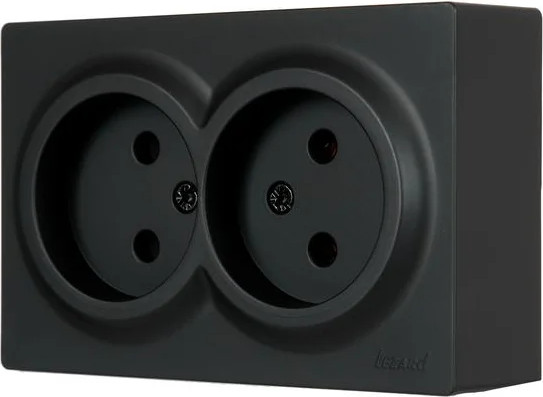 Изображение товара Розетка Lezard Leto 752-4200-128B (черный бархат)