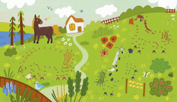 Изображение товара Развивающая книга CLEVER Рисуем и играем. Рисуем по точкам для девчонок, мягкая обложка