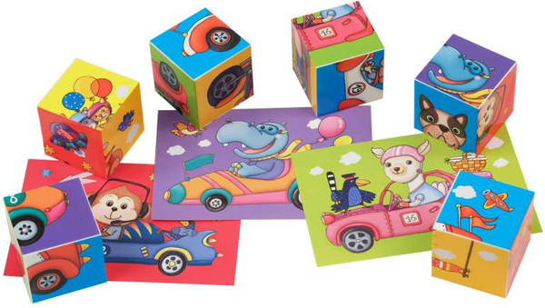 Изображение товара Развивающий игровой набор Айрис-пресс Умные кубики в поддончике. Дикие кошки / 9785811284474 (6шт)