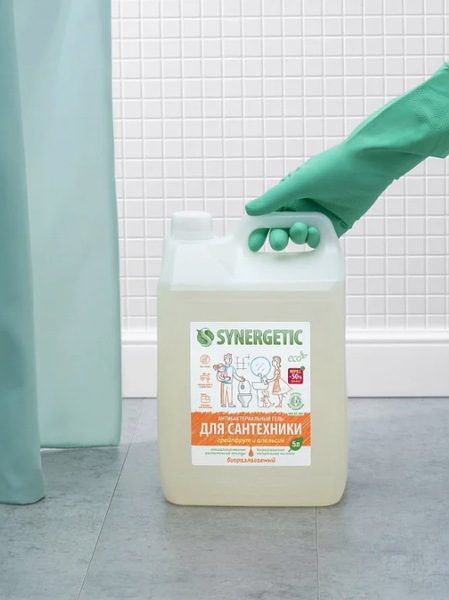Изображение товара Чистящее средство для ванной комнаты Synergetic Грейпфрут и апельсин (5л)