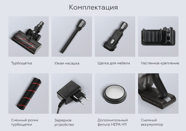 Изображение товара Вертикальный пылесос BQ VCA0104H (серый)