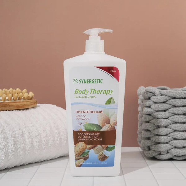 Изображение товара Гель для душа Synergetic Body Therapy Масло миндаля (900мл)