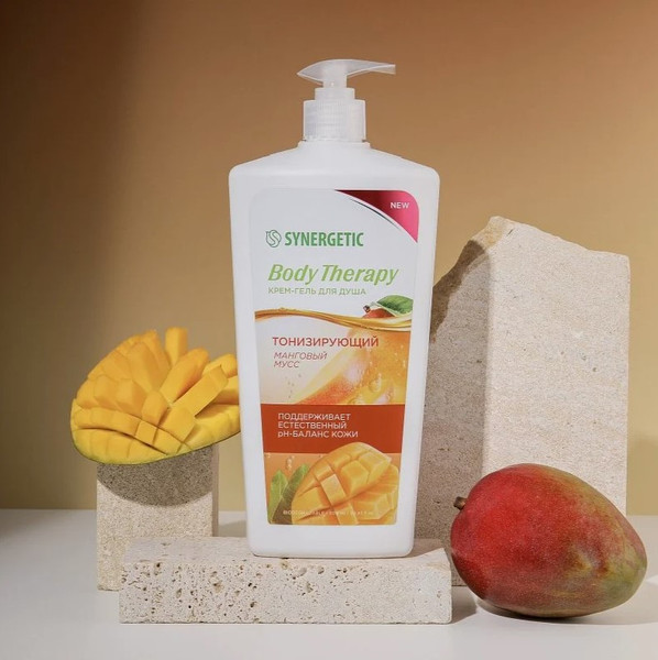 Изображение товара Гель для душа Synergetic Body Therapy Манговый мусс (900мл)