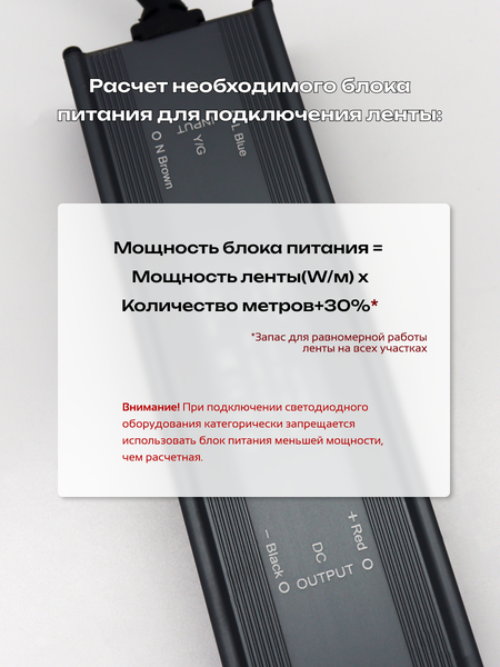 Изображение товара Блок питания для светодиодной ленты Truenergy 17305