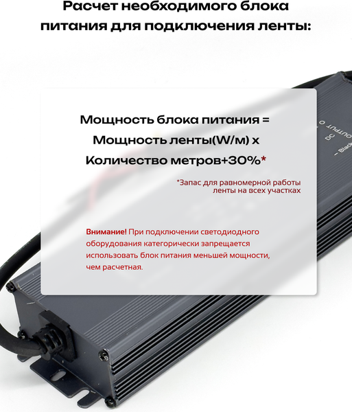 Изображение товара Блок питания для светодиодной ленты Truenergy 17307