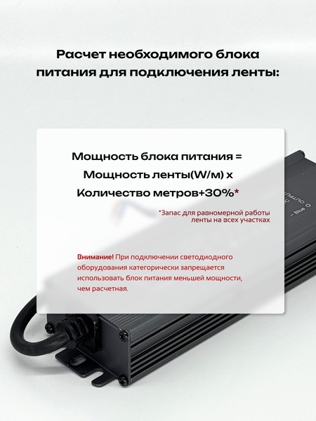 Изображение товара Блок питания для светодиодной ленты Truenergy 17354