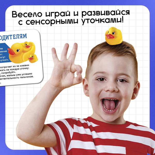 Изображение товара Развивающий игровой набор Zabiaka IQ Сенсорные уточки / 10421797