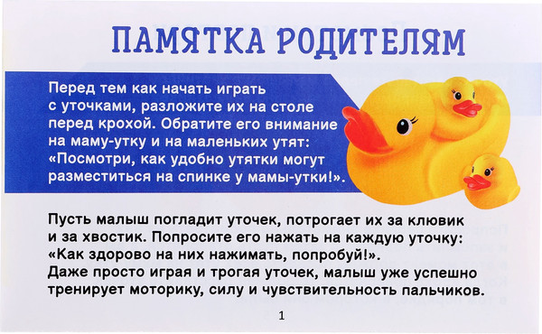 Изображение товара Развивающий игровой набор Zabiaka IQ Сенсорные уточки / 10421797