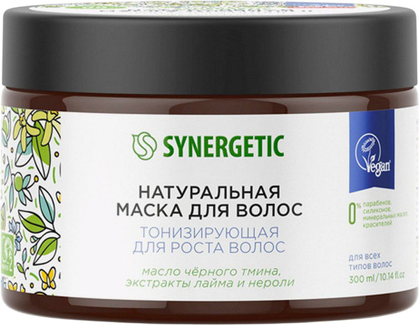 Изображение товара Маска для волос Synergetic Тонизирующая для роста волос (300мл)