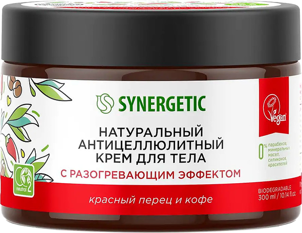 Изображение товара Крем антицеллюлитный Synergetic с разогревающим эффектом (300мл)