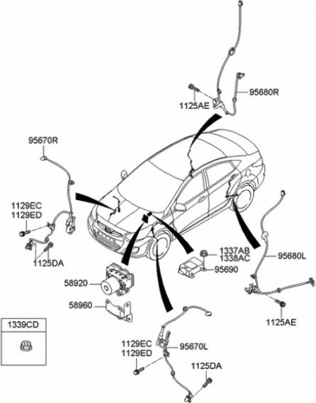 Изображение товара Датчик АБС Hyundai/KIA 956701R000