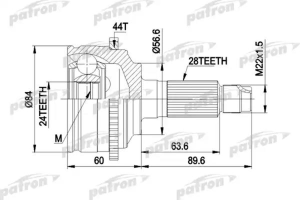 Изображение товара ШРУС Patron PCV3028
