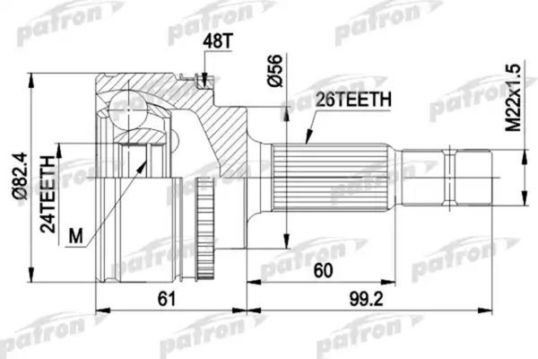 Изображение товара ШРУС Patron PCV3445