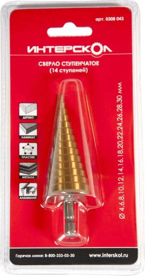 Изображение товара Сверло Интерскол 4-30мм (0308 043)