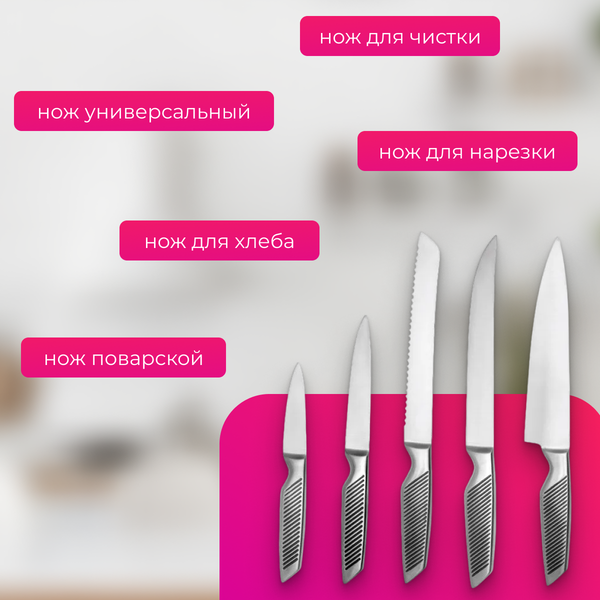 Изображение товара Набор ножей TalleR TR-22078 + точилка TR-62506 в подарок