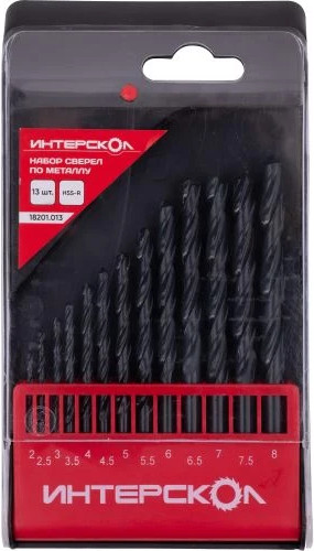 Изображение товара Набор сверл Интерскол HSS-R (18201.013)