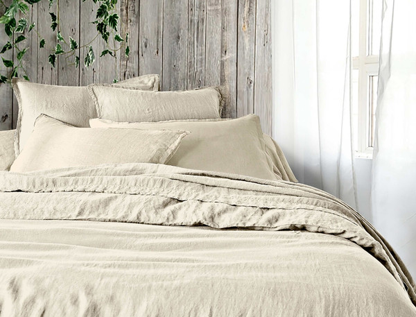 Изображение товара Комплект постельного белья Koenigson Теплый лен №12-0304 Katalina 2сп (простыня на резинке 160x200x30)