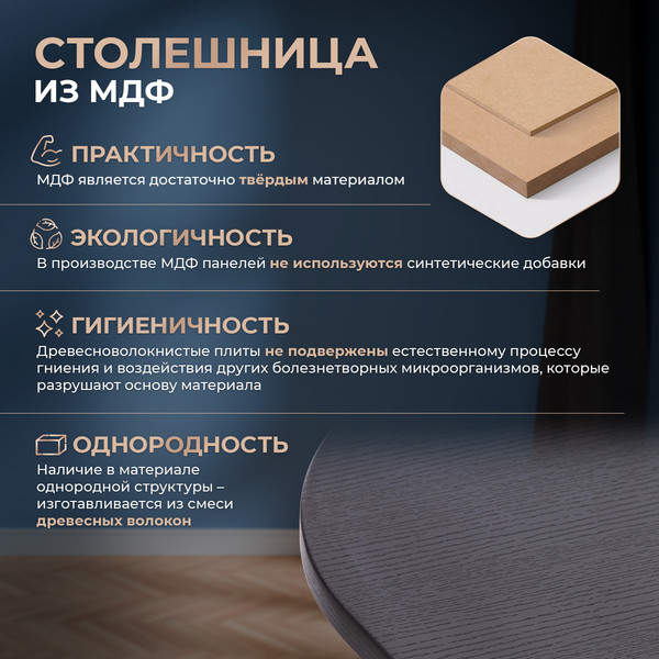 Изображение товара Обеденная группа Tetchair Quadron (бежевый/черный)