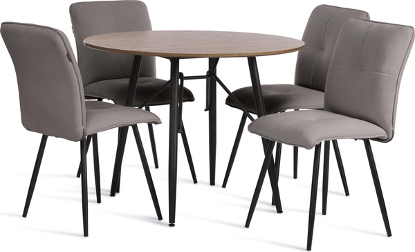 Изображение товара Стул Tetchair Sweet флок (серый/черный)