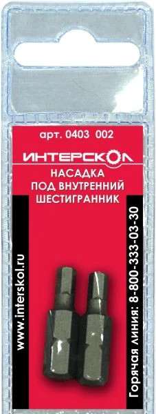 Изображение товара Набор бит Интерскол Hexdriver 4мм/25мм (0403.002)